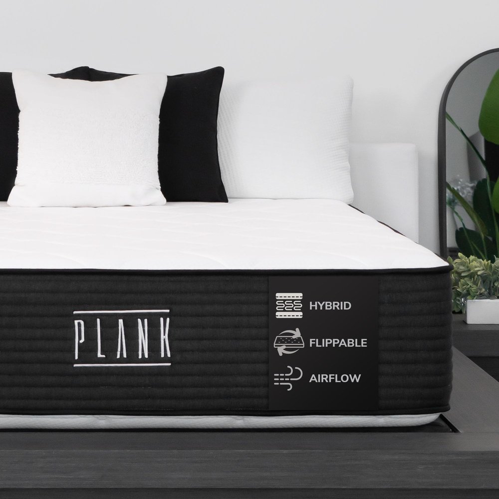 Brooklyn Bedding Plank Firm Luxe 13" King Hybrid Mattress|Breathable Materials