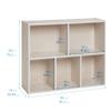 ECR4Kids Streamline 5-Compartment Storage Cabinet, 30in, Classroom Furniture, White Wash view 3