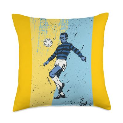 Soccer Team Sports Player Football Field Outdoors Throw Pillow