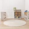 ECR4Kids Streamline 3-Shelf Storage Cabinet, 36in High, Double-Sided Display, White Wash view 2