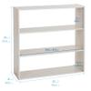ECR4Kids Streamline 3-Shelf Storage Cabinet, 36in High, Double-Sided Display, White Wash view 3