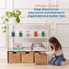 ECR4Kids Streamline 3-Shelf Storage Cabinet, 36in High, Double-Sided Display, White Wash view 4