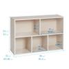ECR4Kids Streamline 5-Compartment Storage Cabinet, 24in, Classroom Furniture, White Wash view 3