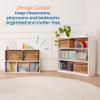 ECR4Kids Streamline 5-Compartment Storage Cabinet, 24in, Classroom Furniture, White Wash view 4