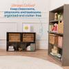 ECR4Kids Streamline 5-Compartment Storage Cabinet, 24in, Classroom Furniture, Grey Wash view 4