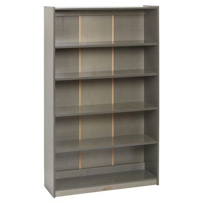 ECR4Kids Classic Bookcase, 60in, Adjustable Shelves, Grey Wash