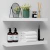 Homeforia White Floating Shelves 24 inch, High End Solid Real Wood 24inch Bathroom Floating Shelf for Wall Mounted, White Wooden 24in Floating Shelves, Heavy Duty Bracket, 24 X 6.5 X 1.75 in, Set of 2 view 1