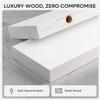 Homeforia White Floating Shelves 24 inch, High End Solid Real Wood 24inch Bathroom Floating Shelf for Wall Mounted, White Wooden 24in Floating Shelves, Heavy Duty Bracket, 24 X 6.5 X 1.75 in, Set of 2 view 3