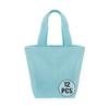 TopTie 12 Pack Custom Print Durable Cotton Canvas Tote Bags for Lunch Grocery Shopping, DIY, Promotion, Gift-Green view 1