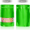 120pcs 4"x6" Mylar Bags for Food Storage,Smell Proof Bag with Matte Window Resealable Food Storage Bags for Small Business, Stand-up Foil Pouch Packaging Freeze Dried Candy BagGreen view 4