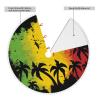 Christmas Tree Skirt with Pom Trim Hawaii-Rasta-Jamaica Holiday Christmas Home Decorations 48" view 3