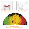 Christmas Tree Skirt with Pom Trim Hawaii-Rasta-Jamaica Holiday Christmas Home Decorations 48" view 4