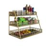 Stackable Snack Organizer Kitchen Table Rack Desktop Storage Cabinet Double-layer Tableware Storage Rack Fruit and Vegetable Rack Seasoning Rack Kitchen Countertop Organizer (Size : CH) view 1