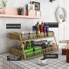 Stackable Snack Organizer Kitchen Table Rack Desktop Storage Cabinet Double-layer Tableware Storage Rack Fruit and Vegetable Rack Seasoning Rack Kitchen Countertop Organizer (Size : CH) view 4