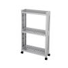 Stackable Snack Organizer Kitchen Storage Rack On Wheels 2/3/4 Tier Narrow Slotted Shelf Fridge Side Shelves Swivel Kitchen Spice Rack Kitchen Countertop Organizer (Color : Brass) view 1