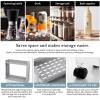 Stackable Snack Organizer Kitchen Storage Rack On Wheels 2/3/4 Tier Narrow Slotted Shelf Fridge Side Shelves Swivel Kitchen Spice Rack Kitchen Countertop Organizer (Color : Brass) view 3