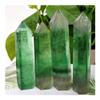 WGPHD Health & Household Natural Green Fluorite Pillars Polished 10-12cm Crystal Stones Single Point Reiki Decoration Room Ornaments (Size : 250g) view 2