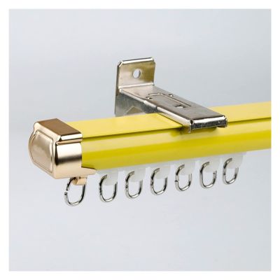 NOIRDA Curtain Track for Window 3.3ft to 26.2ft, Ceiling Or Wall Mount Track Set, with Installation Hardware, for Bedroom, Bathroom, Kitchen, RV, Shower Curtain(Color:Yellow-B,Size:800cm/26.2ft)