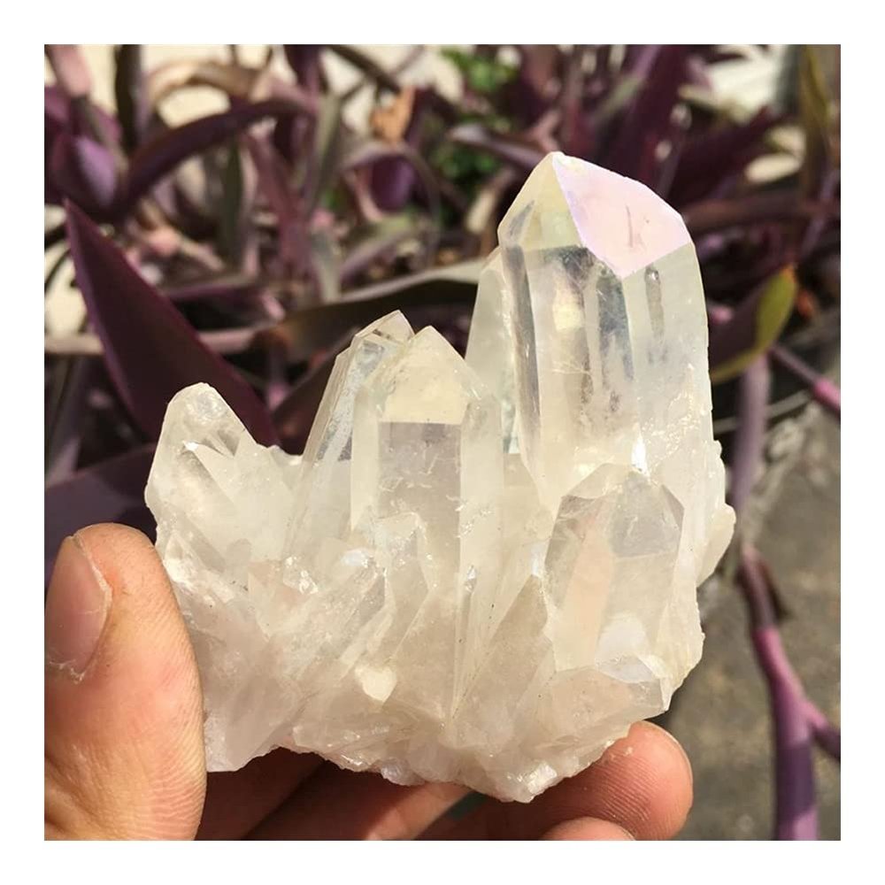 WGPHD Health & Household Rare Beautiful White Flame Aura Quartz Crystal Cluster Specimen