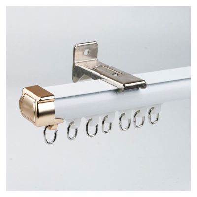 NOIRDA Curtain Track for Window 3.3ft to 26.2ft, Ceiling Or Wall Mount Track Set, with Installation Hardware, for Bedroom, Bathroom, Kitchen, RV, Shower Curtain(Color:White-B,Size:100cm/3.3ft)