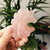 WGPHD Health & Household Natural Rose Quartz Crystal Unicorn Carved Gemstone Animal Reiki Healing Stone Home Decor view 2