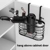 Aolldy 3 in 1 Hair Tool Organizer - Adjustable Height Wall Mounted/Cabinet Door Bathroom Organizer, Under Sink for Hair Dryer, Flat Irons, Curling Wands, Straighteners view 4