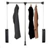 Pull Down Closet Rod, Pull Down Wardrobe Organizer, Adjustable Width 20-59Inch for Hanging Clothes Wardrobe Lift Rail Organizer Soft Close Aluminium Garment Hanging Rack, 26lbs Load Capacity (Size : view 1