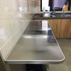 Aigoss 304 Stainless Steel Wall Mounted Folding Table Desk, Fold Down Wall Mount Desk Dining Table for Laundry Room Home Bar Kitchen Dining Room - Maximum Load 220lb (Size : L100xW30CM/L39xW11.8IN) view 1