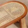 BNNP Entrance Bench Solid Wood Bed End Stool Home Living Room Rattan Braided Shoe Stool Homestay Bench Braided Rope Low Stool Dressing Stool Makeup Stool Suitable for Living Room, Bedroom view 4