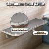 Aigoss 304 Stainless Steel Fold Down Wall Mount Table Folding Small Spaces Wall Desk for Laundry Room Home Bar Kitchen Dining Room (Size : L80xW40CM/L31.5xW15.7IN) view 3
