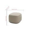 Entrance Bench Simple Round Stool Modern Fabric Foot Light Luxury Square Stool Fabric Bed End Stool Bedroom Bed End Stool Suitable for Living Room, Bedroom view 3