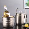 Beer Bottle Bucket Thickened Stainless Steel Ice Bucket Double-layer Champagne Bucket Red Wine Iced Beer Ice Cube Bucket Bar Ice Wine Bucket Ice Bucket for Cocktail Bar (Color : 1, Size : Medium) view 3
