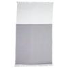 Barefoot Dreams Color Block Organic Cotton Oversized Towel, Carbon-White, 39"x74" view 2