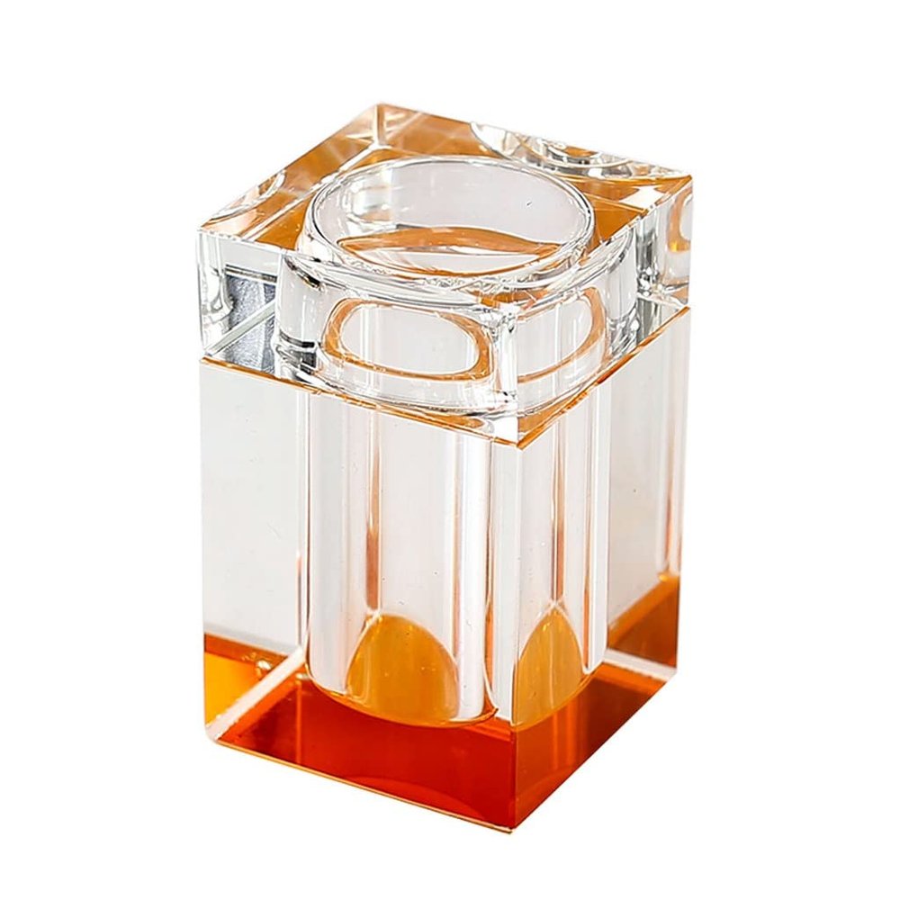 Toothpick Holders Crystal Glass Toothpick Box Transparent Toothpick Holder Dispenser Creative Household Light Luxury Hotel Restaurant Desktop Decoration Toothpick Dispenser (Color : E)