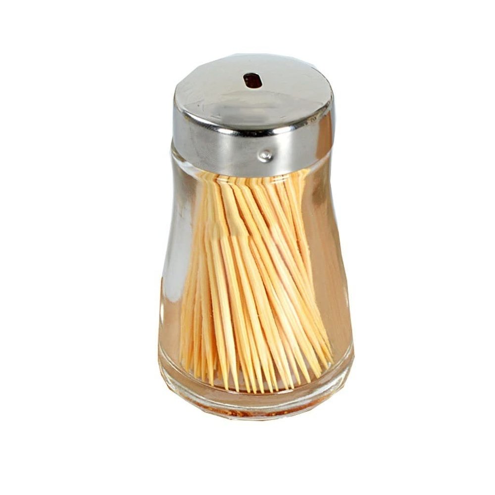 Toothpick Holders Toothpick Box Thickened Glass Bottle Transparent Toothpick Jar Household Daily Necessities Restaurant Kitchen Toothpick Box Toothpick Dispenser