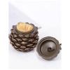 Toothpick Holders Toothpick Holder Small and Cute Toothpick Dispenser Home Living Room Toothpick Storage Box/Cotton Swab Cover (Pine Cone) Toothpick Dispenser view 3
