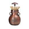 Toothpick Holders Toothpick Box Creative Automatic Press Metal Toothpick Holder Chinese Style Retro Minimalist Living Room Household Toothpick Jar Toothpick Dispenser (Color : 1) view 1