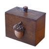 Toothpick Holders Creative Vintage Wooden Toothpick Lid Box Cotton Swab Cotton Box Suitable for Home Kitchen Restaurant Home Goods Toothpick Dispenser view 1