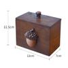 Toothpick Holders Creative Vintage Wooden Toothpick Lid Box Cotton Swab Cotton Box Suitable for Home Kitchen Restaurant Home Goods Toothpick Dispenser view 2