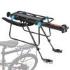 Breadom Bicycle Pannier Rack, Adjustable Carrier Rear Bicycle Accessories Equipment Stand Footstock Bike Carrier Racks with Reflector view 1