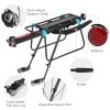 Breadom Bicycle Pannier Rack, Adjustable Carrier Rear Bicycle Accessories Equipment Stand Footstock Bike Carrier Racks with Reflector view 2