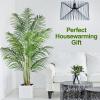 Keeplush Artificial Palm Tree 6ft Tall Fake Palm Tree Indoor Decor with 18 Leaves and Real Bark Design Faux Tropical Areca Palm Silk Floor Plant in Pot for Home Office Living Room Bedroom Decor 1pcs view 3
