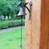 DOZRAN Medium Iron Cast Door Bell, Sign with 2 Birds, Heavy Duty Shaking Dinner Bells for Restaurant/Cafe/Family, Farmhouse Style view 2
