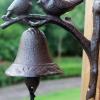 DOZRAN Medium Iron Cast Door Bell, Sign with 2 Birds, Heavy Duty Shaking Dinner Bells for Restaurant/Cafe/Family, Farmhouse Style view 4