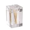 Toothpick Holders Crystal Glass Toothpick Box Transparent Toothpick Holder Dispenser Creative Household Light Luxury Hotel Restaurant Desktop Decoration Toothpick Dispenser (Color : F) view 1