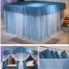 Bed Canopy Four Season Sunshade and Dust-Proof Bed Awning in The Bedroom, with Encryption Curtain Yarn and Stainless Steel Bracket (Color : A1, Size : 200x220x200cm) view 2