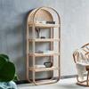 ARZARF Independent Bookshelf Nordic Rattan Bookshelf Rack Floor Locker Four-Story Storage Bookcase Living Room Display Rack Bedroom Decoration Rack Bookcase Organizer view 2