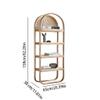 ARZARF Independent Bookshelf Nordic Rattan Bookshelf Rack Floor Locker Four-Story Storage Bookcase Living Room Display Rack Bedroom Decoration Rack Bookcase Organizer view 3