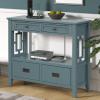 36in Farmhouse Entry Console Table, Wood Accent Sofa Table with 4 Drawers Sofa Entryway Table with Bottom Open Shelf Hallway Foyer Table, for Entryway Living Room Bedroom view 3