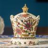 Enamel ceramic toothpick holder household European-style golden toothpick box cans toothpick box view 1
